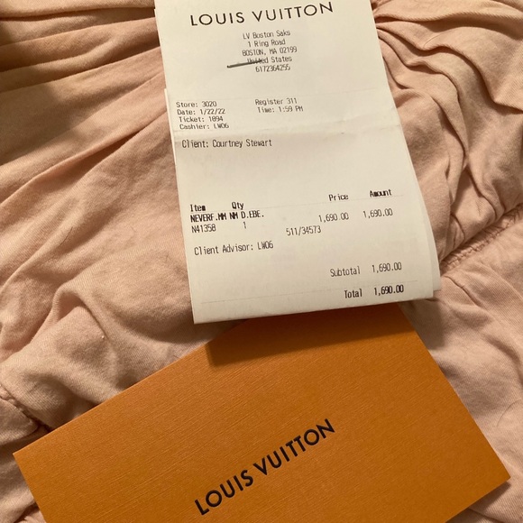 SOLD-Louis Vuitton Removable Compartment for the Neverfull MM Bag. Red Interior. - Picture 14 of 16